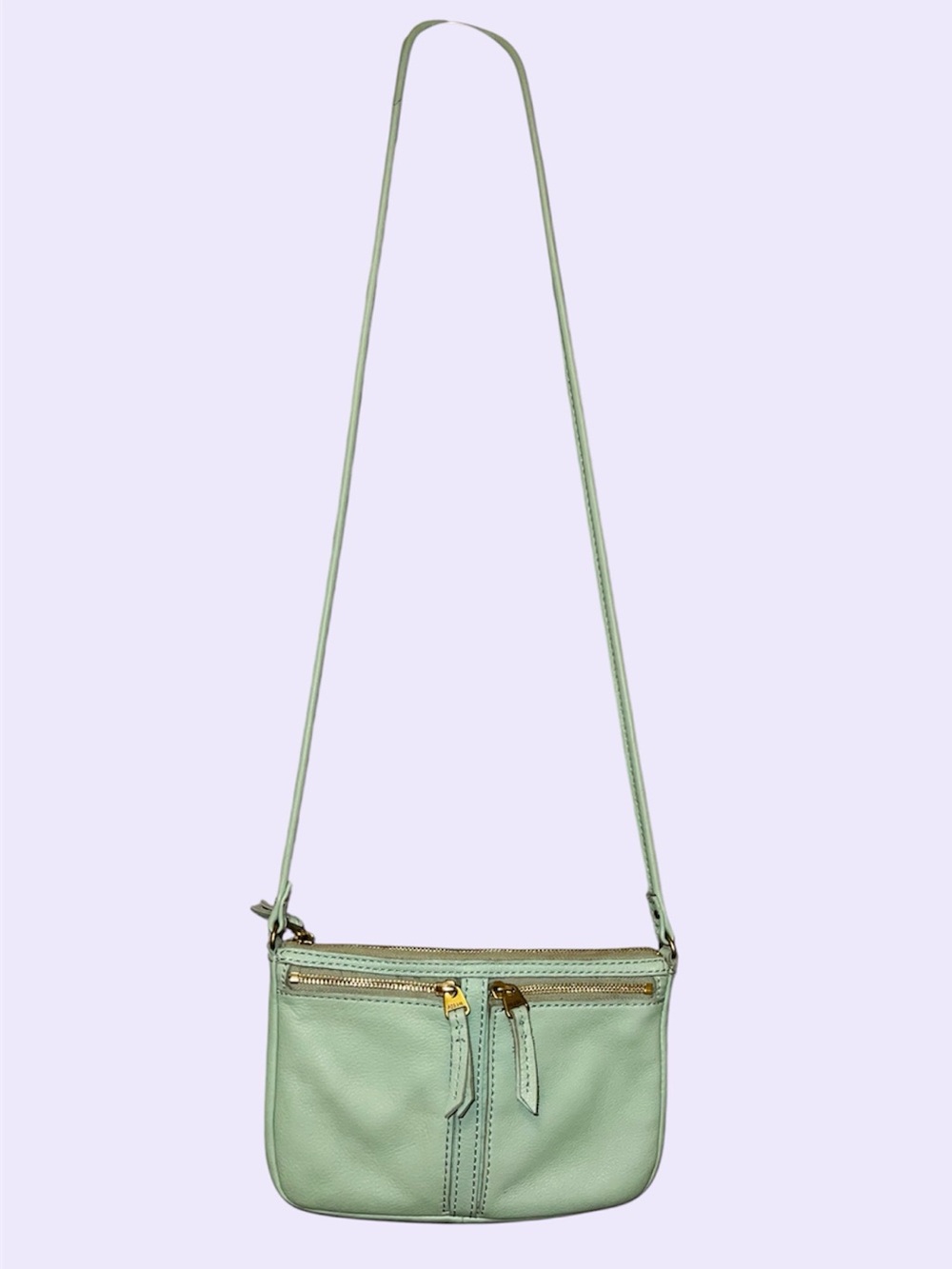 💚Fossil Mint Green Leather Erin Small Crossbody Bag